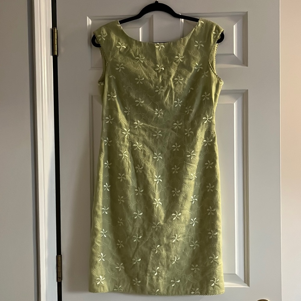 Talbots lined linen dress